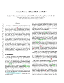 SHAD3S: A model to Sketch, Shade and Shadow