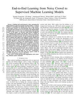 End-to-End Learning from Noisy Crowd to Supervised Machine Learning
  Models