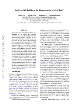RethinkCWS: Is Chinese Word Segmentation a Solved Task?