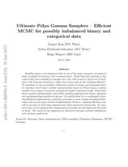Ultimate Pólya Gamma Samplers -- Efficient MCMC for possibly
  imbalanced binary and categorical data