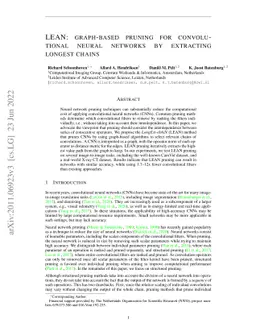 LEAN: graph-based pruning for convolutional neural networks by
  extracting longest chains