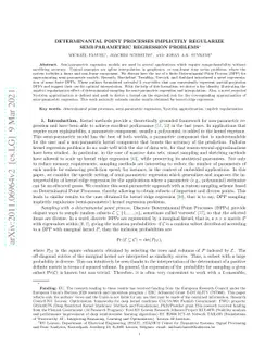 Determinantal Point Processes Implicitly Regularize Semi-parametric
  Regression Problems
