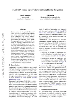 FLERT: Document-Level Features for Named Entity Recognition