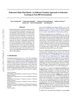Federated Multi-Mini-Batch: An Efficient Training Approach to Federated
  Learning in Non-IID Environments