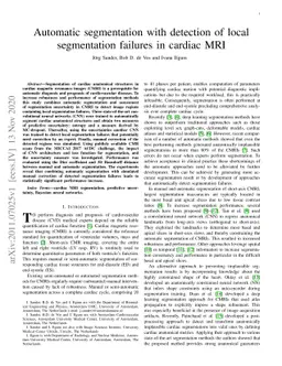 Automatic segmentation with detection of local segmentation failures in
  cardiac MRI