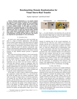 Benchmarking Domain Randomisation for Visual Sim-to-Real Transfer