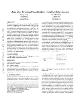 Zero-shot Relation Classification from Side Information