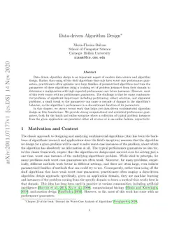 Data-driven Algorithm Design