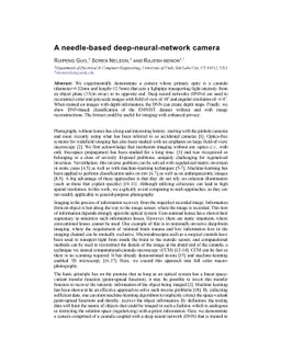 A needle-based deep-neural-network camera