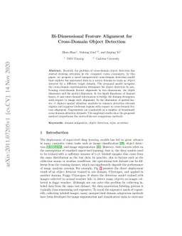 Bi-Dimensional Feature Alignment for Cross-Domain Object Detection