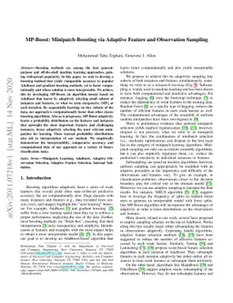 MP-Boost: Minipatch Boosting via Adaptive Feature and Observation
  Sampling