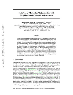 Reinforced Molecular Optimization with Neighborhood-Controlled Grammars