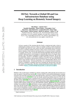 OGNet: Towards a Global Oil and Gas Infrastructure Database using Deep
  Learning on Remotely Sensed Imagery