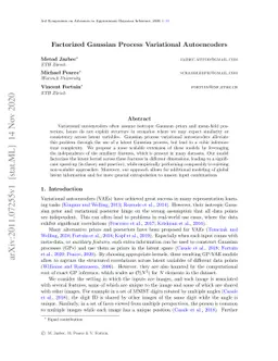 Factorized Gaussian Process Variational Autoencoders