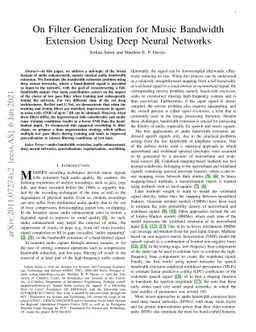 On Filter Generalization for Music Bandwidth Extension Using Deep Neural
  Networks