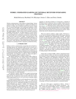 FedRec: Federated Learning of Universal Receivers over Fading Channels