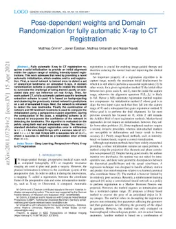 Pose-dependent weights and Domain Randomization for fully automatic
  X-ray to CT Registration
