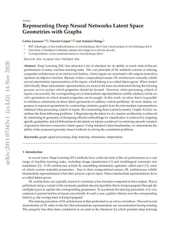 Representing Deep Neural Networks Latent Space Geometries with Graphs