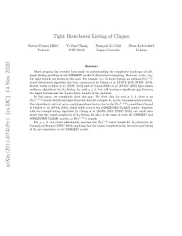 Tight Distributed Listing of Cliques