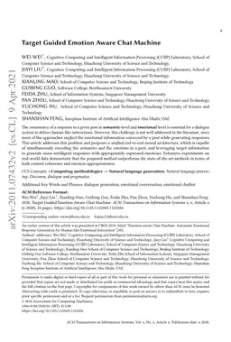 Target Guided Emotion Aware Chat Machine