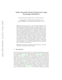 Online Ensemble Model Compression using Knowledge Distillation