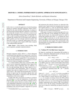Deep-RLS: A Model-Inspired Deep Learning Approach to Nonlinear PCA