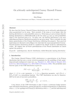 On arbitrarily underdispersed Conway-Maxwell-Poisson distributions