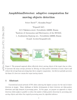 AmphibianDetector: adaptive computation for moving objects detection