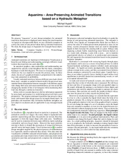 Aquanims -- Area-Preserving Animated Transitions based on a Hydraulic
  Metaphor