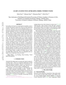 Learn an Effective Lip Reading Model without Pains