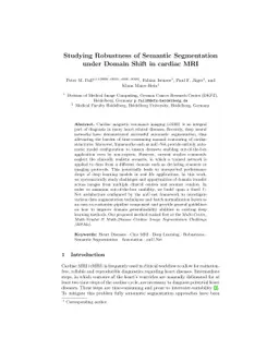Studying Robustness of Semantic Segmentation under Domain Shift in
  cardiac MRI