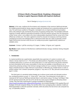 A Picture's Worth a Thousand Words: Visualizing n-dimensional Overlap in
  Logistic Regression Models with Empirical Likelihood