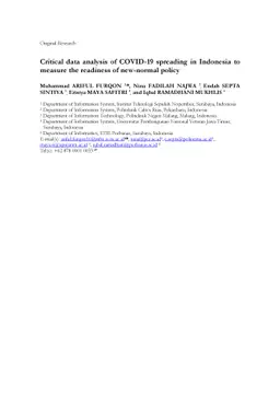 Critical data analysis of COVID-19 spreading in Indonesia to measure the
  readiness of new-normal policy