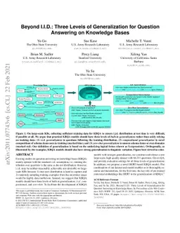Beyond I.I.D.: Three Levels of Generalization for Question Answering on
  Knowledge Bases