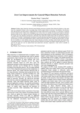 Zero Cost Improvements for General Object Detection Network