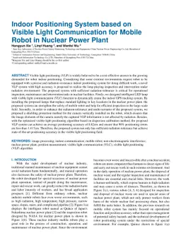 Indoor Positioning System based on Visible Light Communication for
  Mobile Robot in Nuclear Power Plant