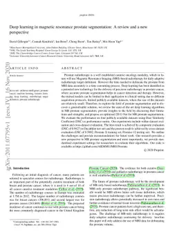 Deep learning in magnetic resonance prostate segmentation: A review and
  a new perspective