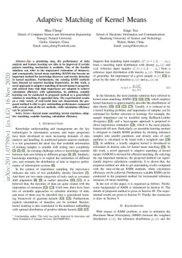 Adaptive Matching of Kernel Means