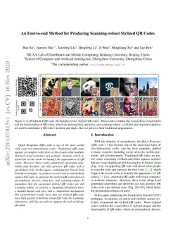 An End-to-end Method for Producing Scanning-robust Stylized QR Codes
