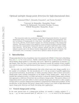 Optimal multiple change-point detection for high-dimensional data