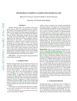 Adversarially Robust Classification based on GLRT
