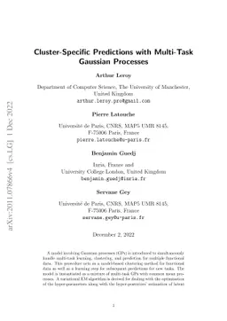 Cluster-Specific Predictions with Multi-Task Gaussian Processes
