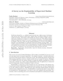 A Survey on the Explainability of Supervised Machine Learning