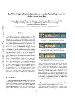 LAP-Net: Adaptive Features Sampling via Learning Action Progression for
  Online Action Detection