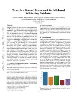 Towards a General Framework for ML-based Self-tuning Databases
