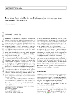 Learning from similarity and information extraction from structured
  documents