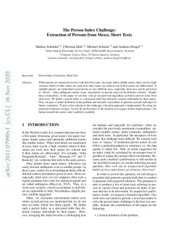 The Person Index Challenge: Extraction of Persons from Messy, Short
  Texts