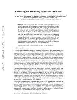 Recovering and Simulating Pedestrians in the Wild