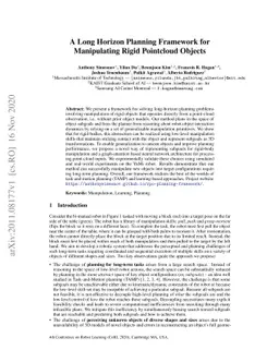 A Long Horizon Planning Framework for Manipulating Rigid Pointcloud
  Objects