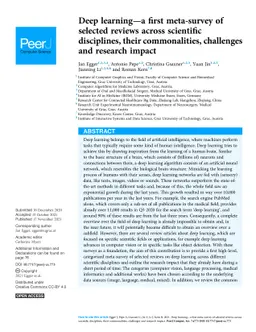 Deep Learning -- A first Meta-Survey of selected Reviews across
  Scientific Disciplines, their Commonalities, Challenges and Research Impact